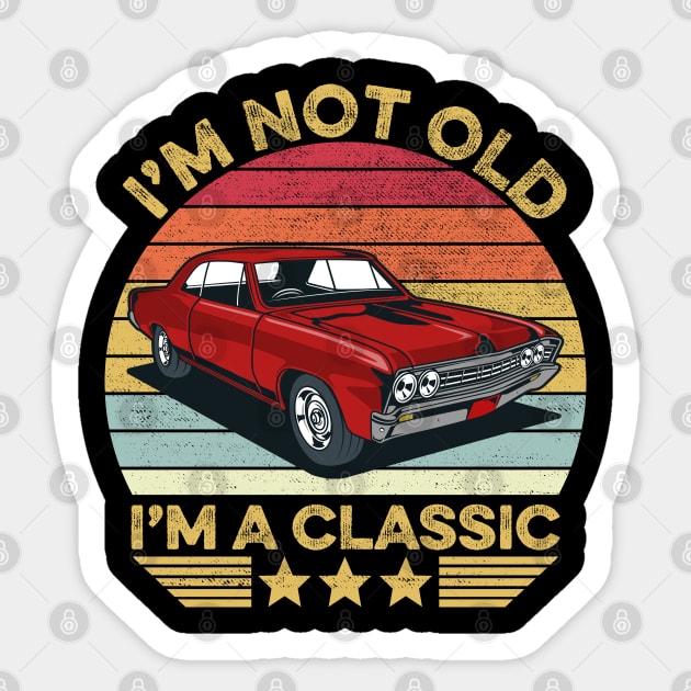 I'm Not Old I'm A Classic Funny Car Graphic Sticker by DragonTees